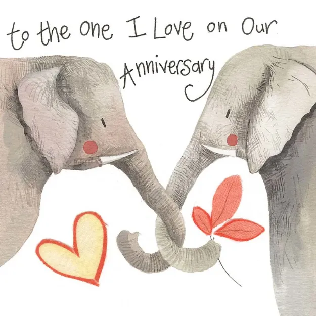 Bild von ANNIVERSARY ELEPHANT CARD