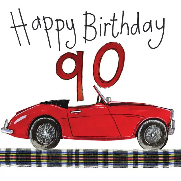 Bild von 90 YEAR OLD CLASSIC CAR BIRTHDAY CARD