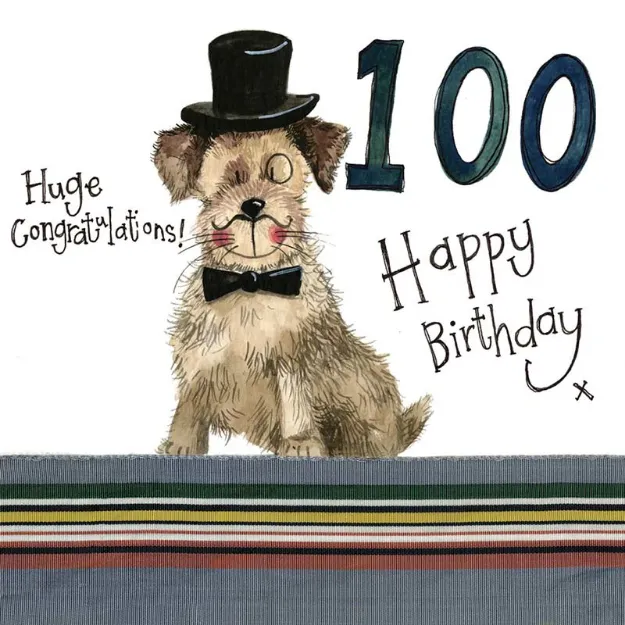 Bild von 100 YEARS OLD PAWS BIRTHDAY CARD