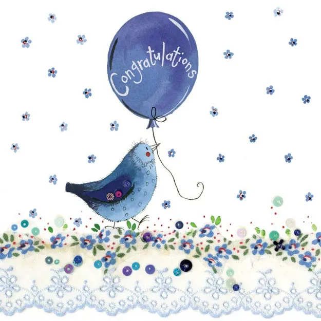 Bild von BIRD & BALLOON CONGRATULATIONS CARD