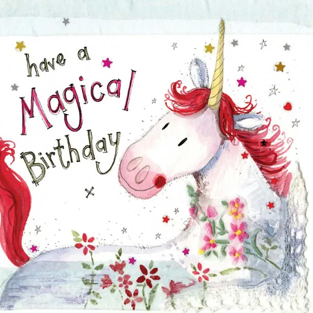 Bild von UNICORN BIRTHDAY CARD