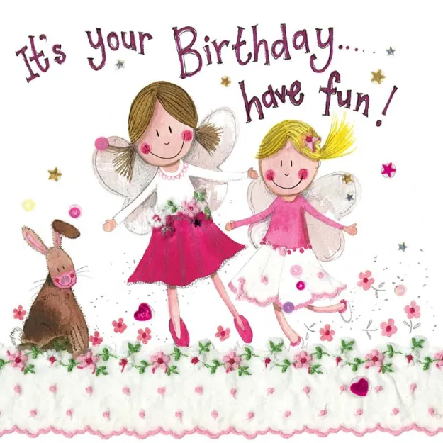 Bild von RABBITS & GIRLS BIRTHDAY CARD