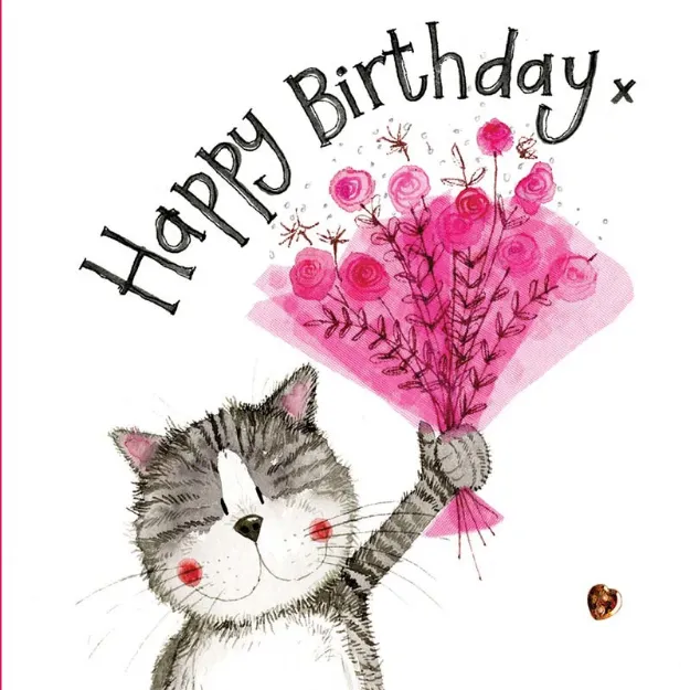 Bild von PINK BOUQUET BIRTHDAY CARD
