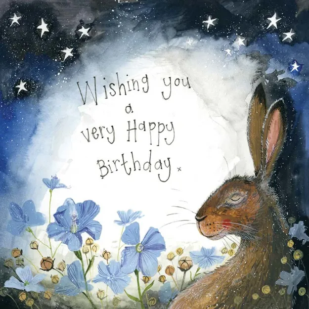 Bild von STARLIGHT HARE FOIL BIRTHDAY CARD
