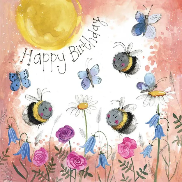 Bild von SUNSHINE SWARM FOIL BIRTHDAY CARD