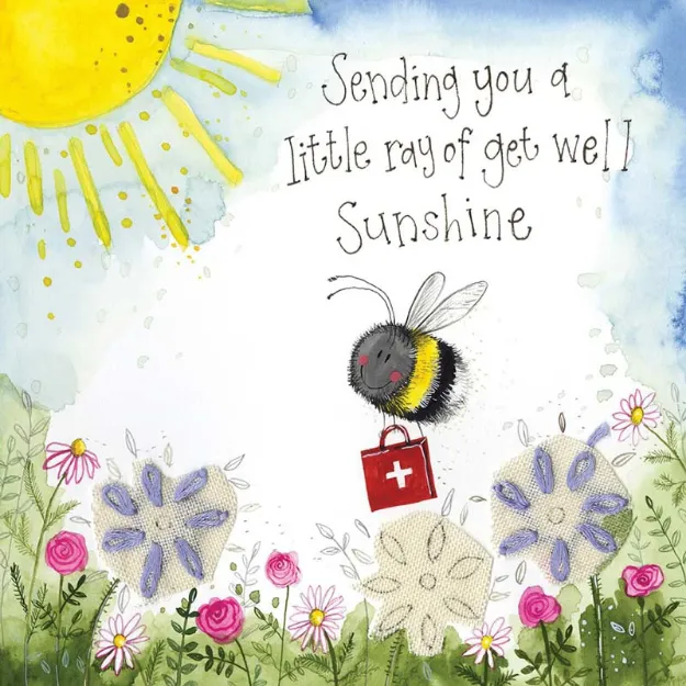 Bild von GET WELL SUNSHINE FOIL CARD