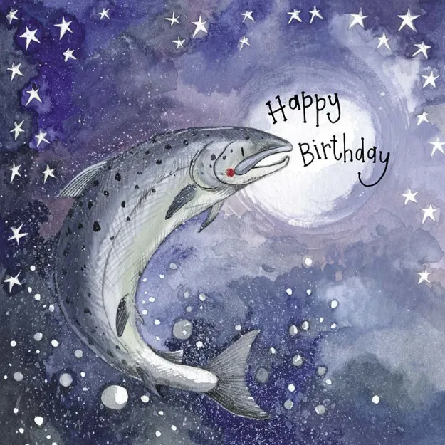 Bild von STARLIGHT SALMON BIRTHDAY FOIL CARD