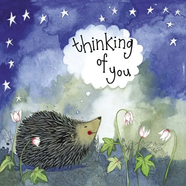 Bild von STARLIGHT HEDGEHOG THINKING OF YOU FOIL CARD