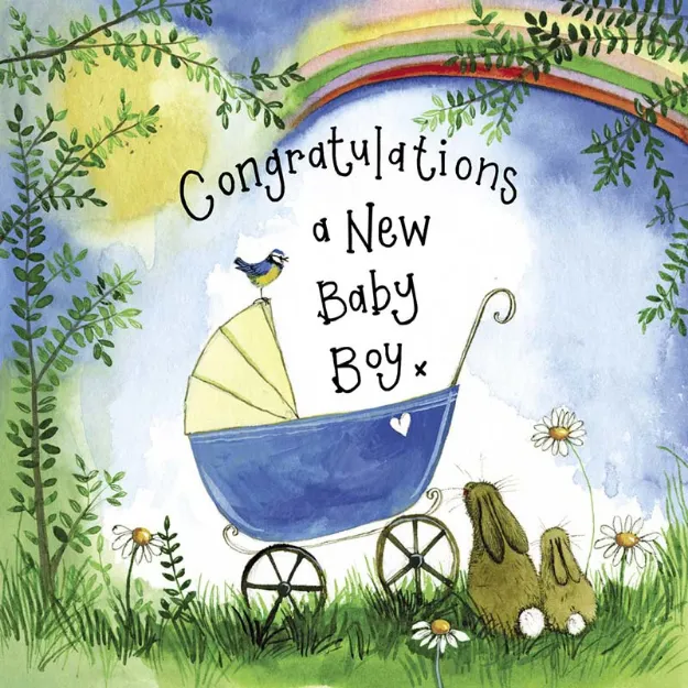 Bild von SUNSHINE BLUE PRAM FOIL CARD