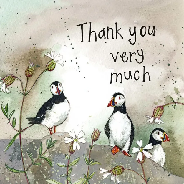 Bild von PUFFINS & SEA CAMPION THANK YOU CARD