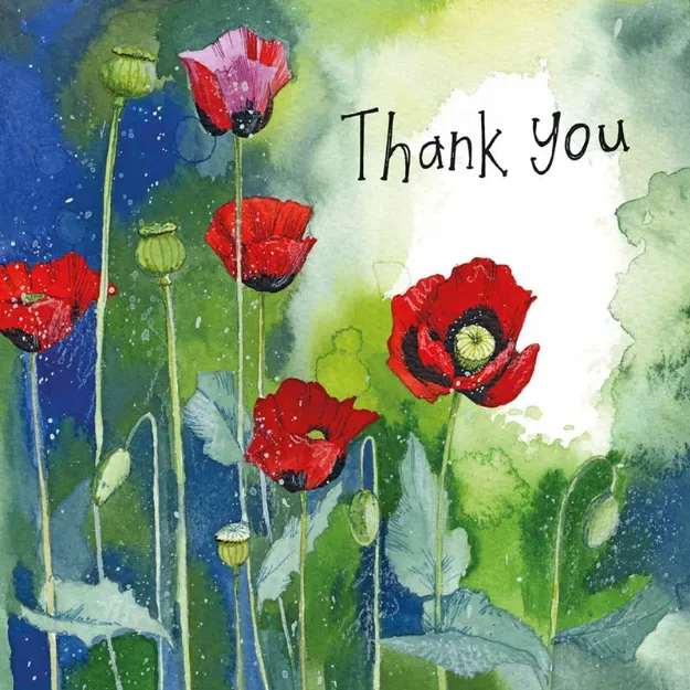Bild von ORIENTAL POPPIES THANK YOU CARD