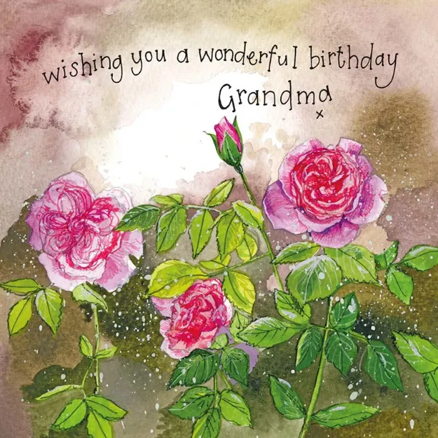 Bild von PINK ROSES GRANDMA CARD