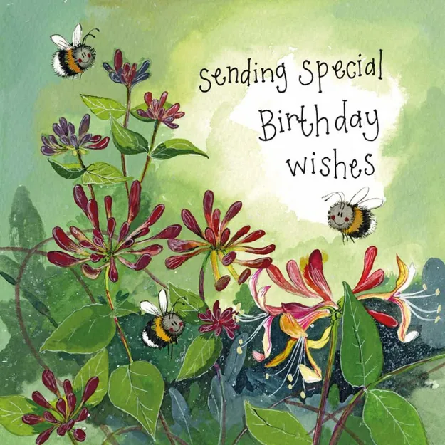Bild von BEES & HONEYSUCKLE BIRTHDAY CARD