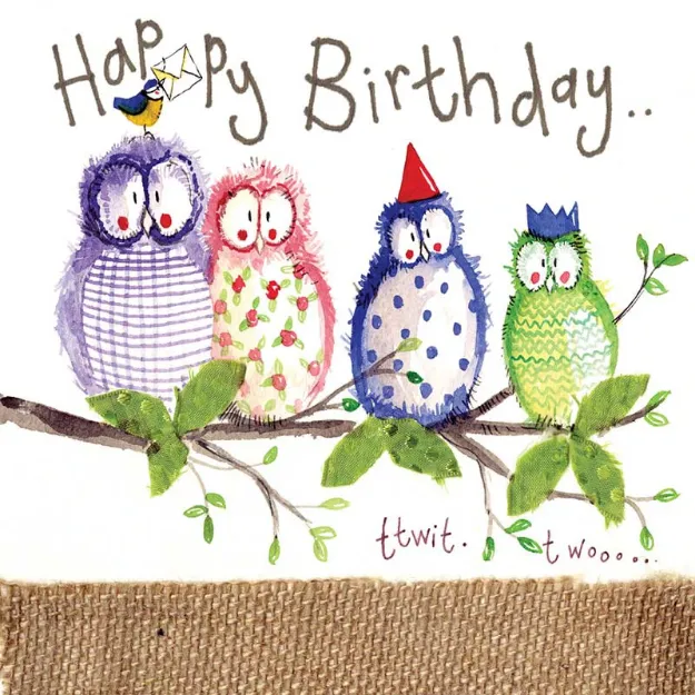 Bild von OWL PARTY BIRTHDAY CARD