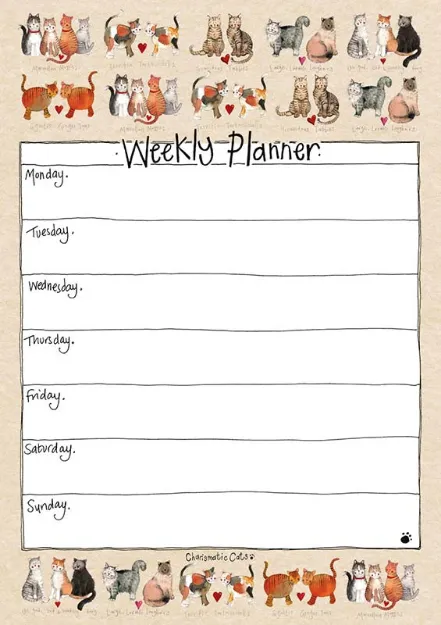 Bild von CHARISMATIC CATS WEEKLY PLANNER