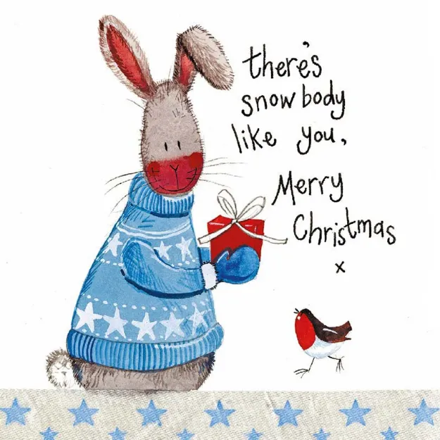 Bild von SNOWBODY FLITTERED SMALL XMAS CARD