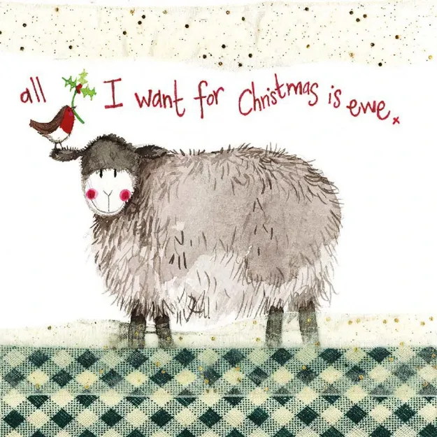 Bild von CHRISTMAS EWE FLITTERED SMALL XMAS CARD