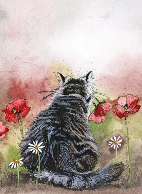 Bild von CAT IN THE POPPIES