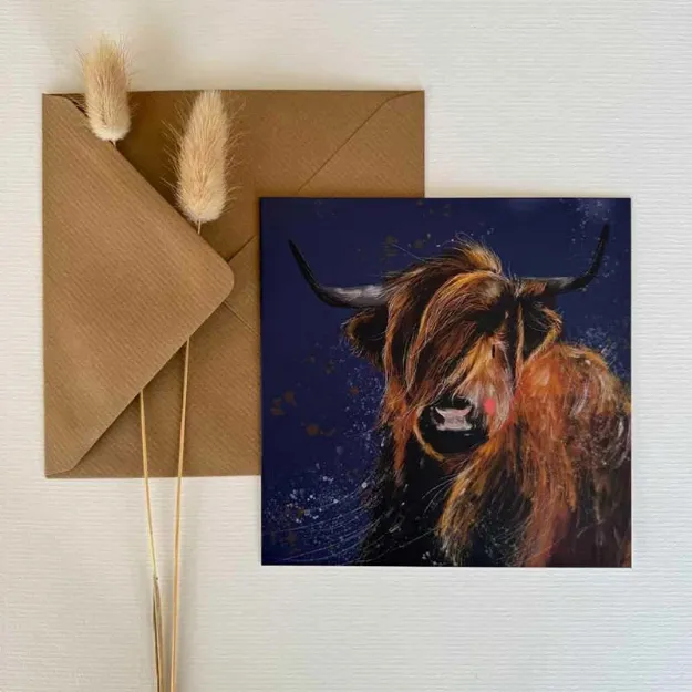 Bild von HIGHLAND COW BLANK CARD