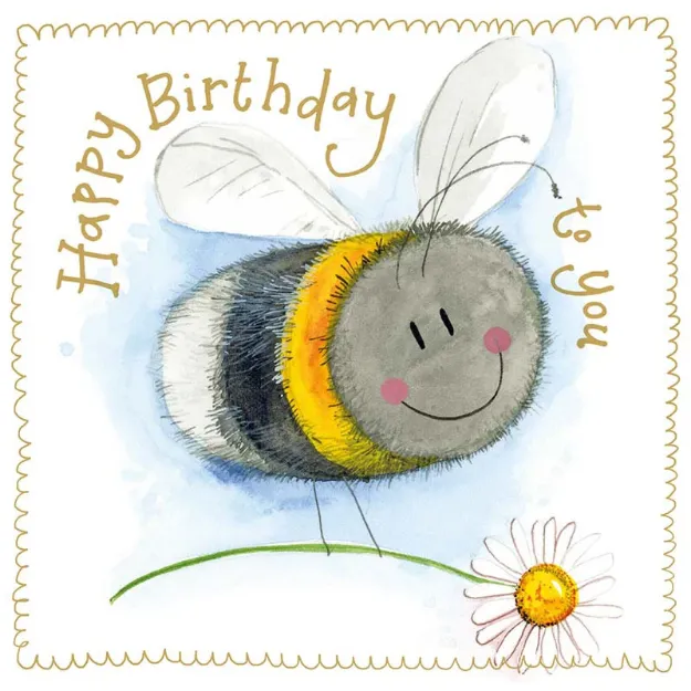 Bild von BEE AND BIG DAISY SPARKLE CARD