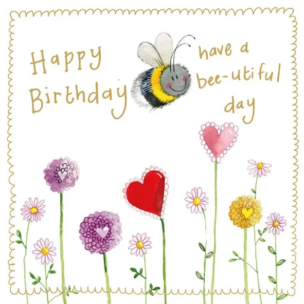 Bild von BEE AND DAHLIAS SPARKLE CARD