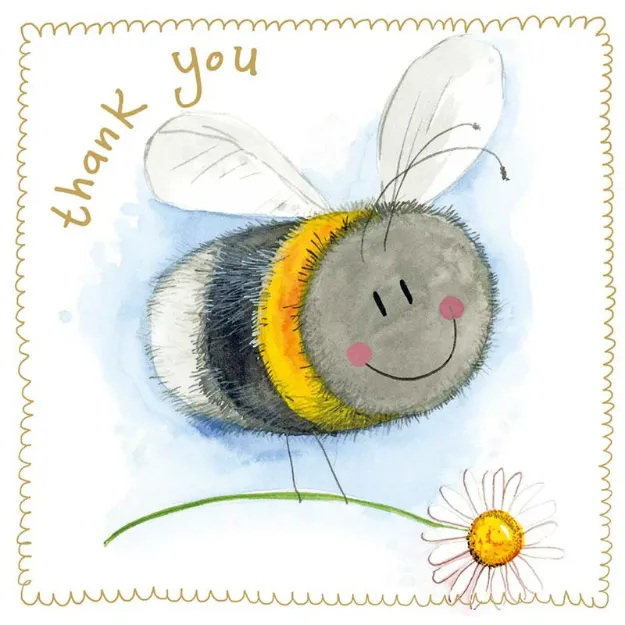 Bild von BEE AND BIG DAISY THANK YOU SPARKLE CARD