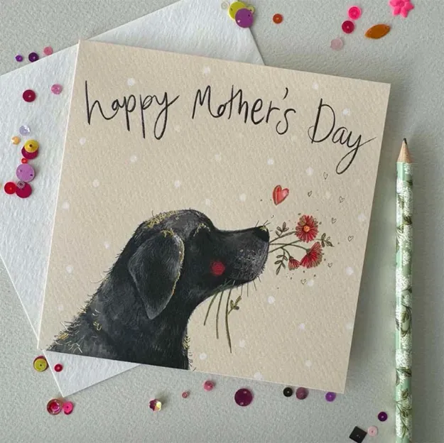Bild von SPRS55 LABRADOR MOTHERS DAY CARD