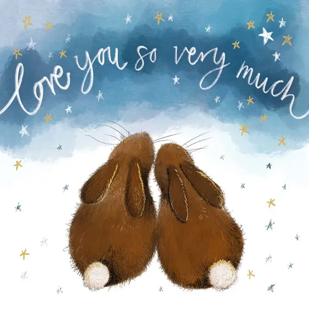 Bild von SPRS60 BUNNY LOVE YOU VALENTINES CARD
