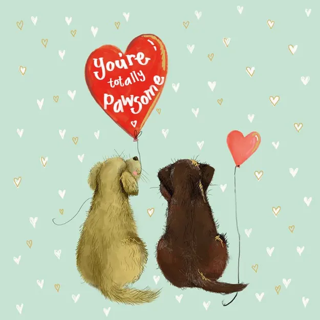 Bild von SPRS65 PAWSOME VALENTINES CARD