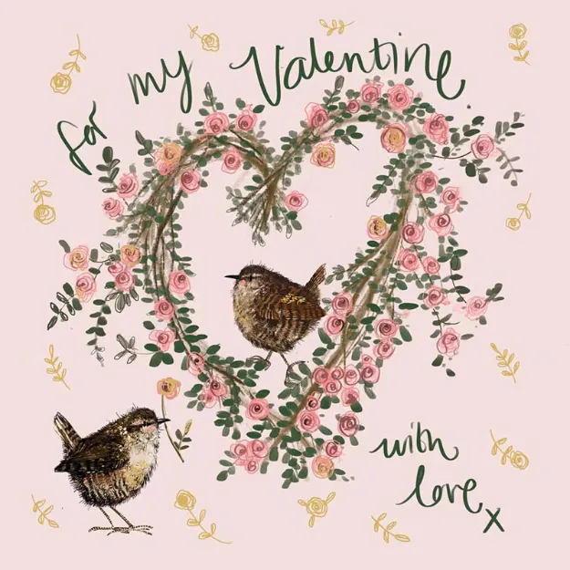 Bild von SPRS66 VALENTINES WRENS VALENTINES CARD