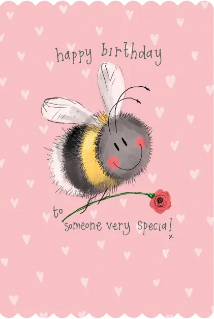 Bild von BEE AND FLOWER BIRTHDAY CARD