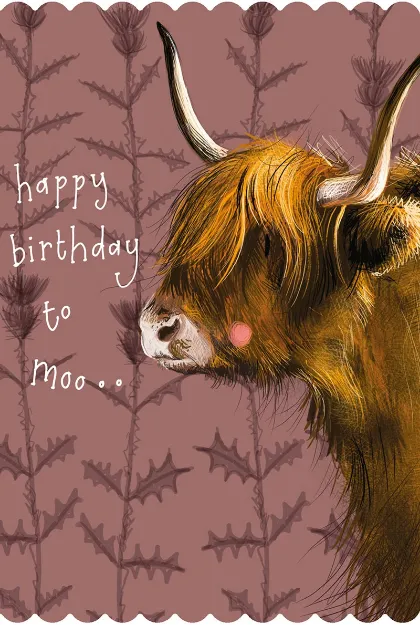 Bild von HIGHLAND COW BIRTHDAY CARD