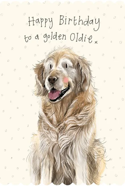 Bild von GOLDEN OLDIE BIRTHDAY CARD