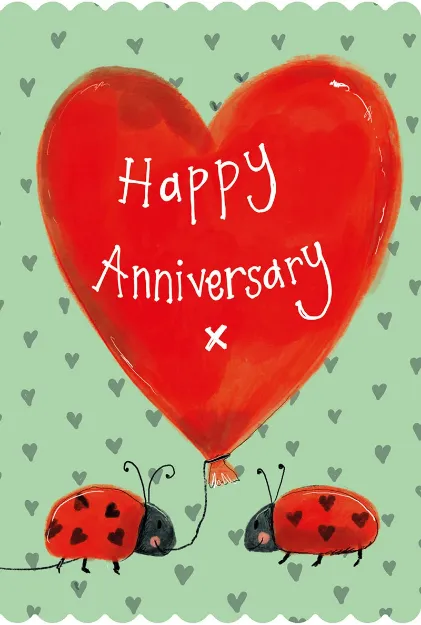 Bild von LOVE BUGS ANNIVERSARY CARD
