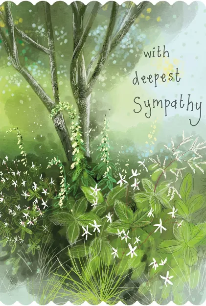 Bild von WOODLAND FLOWERS SYMPATHY CARD