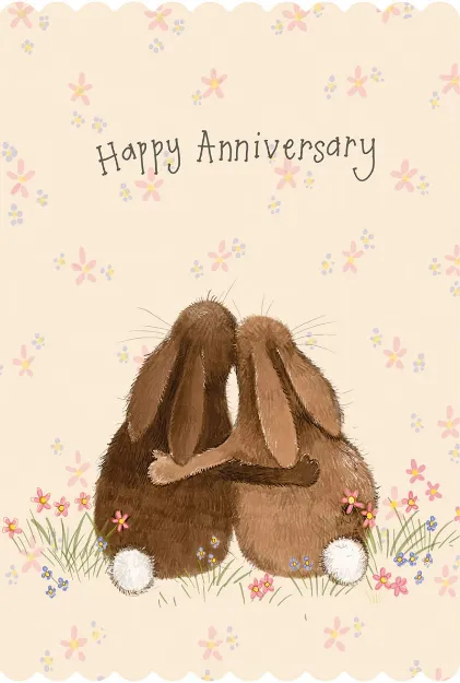 Bild von RABBIT MEADOW ANNIVERSARY CARD
