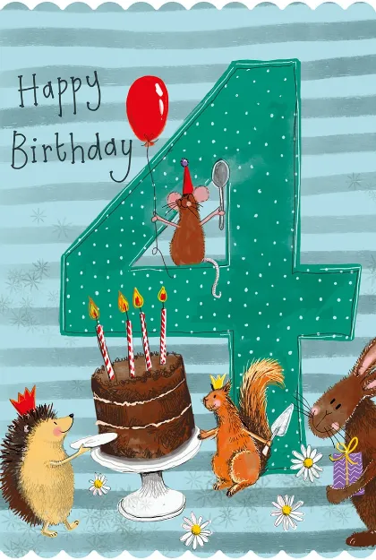 Bild von 4TH BIRTHDAY CARD