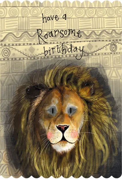 Bild von LION BIRTHDAY CARD