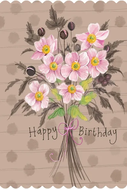 Bild von BUNCH OF FLOWERS BIRTHDAY CARD