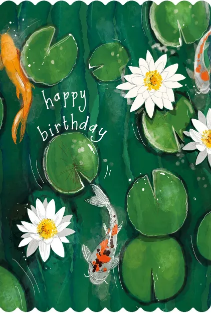 Bild von KOI CARP BIRTHDAY CARD