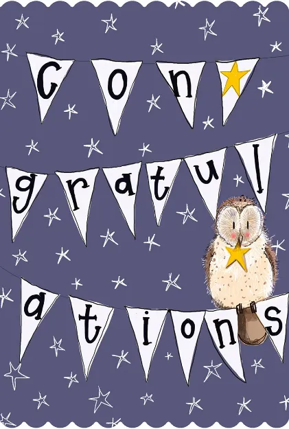 Bild von OWL CONGRATULATIONS CARD