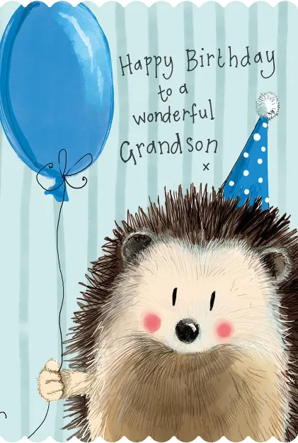 Bild von BLUE BALLOON BIRTHDAY GRANDSON CARD