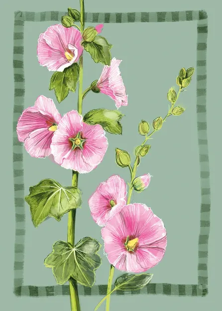 Bild von HOLLYHOCKS BLANK CARD