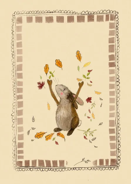 Bild von LEAVES ARE FALLING BLANK CARD