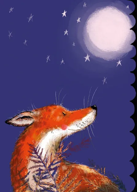 Bild von FOX AND MOONLIGHT BLANK CARD