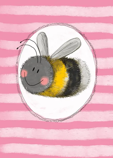 Bild von BEE AND STRIPES BLANK CARD