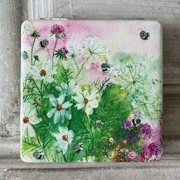 Bild von BEES IN SUMMER COMPACT MIRROR
