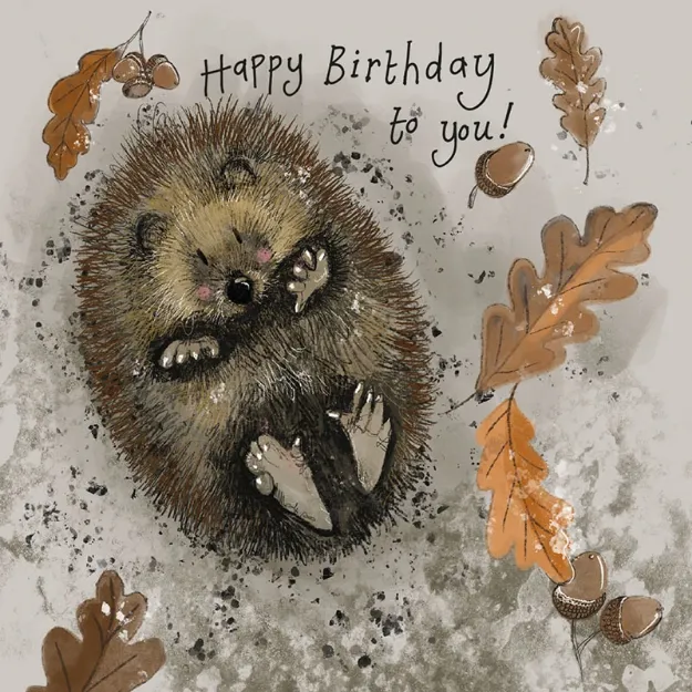 Bild von AUTUMN HEDGEHOG BIRTHDAY CARD
