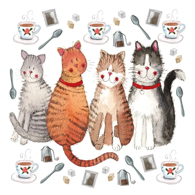 Bild von CAT AND TEA COASTER
