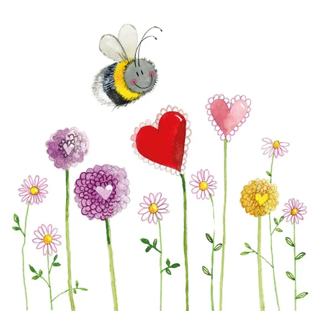 Bild von FLORAL BEE MINI MAGNETIC NOTEPAD